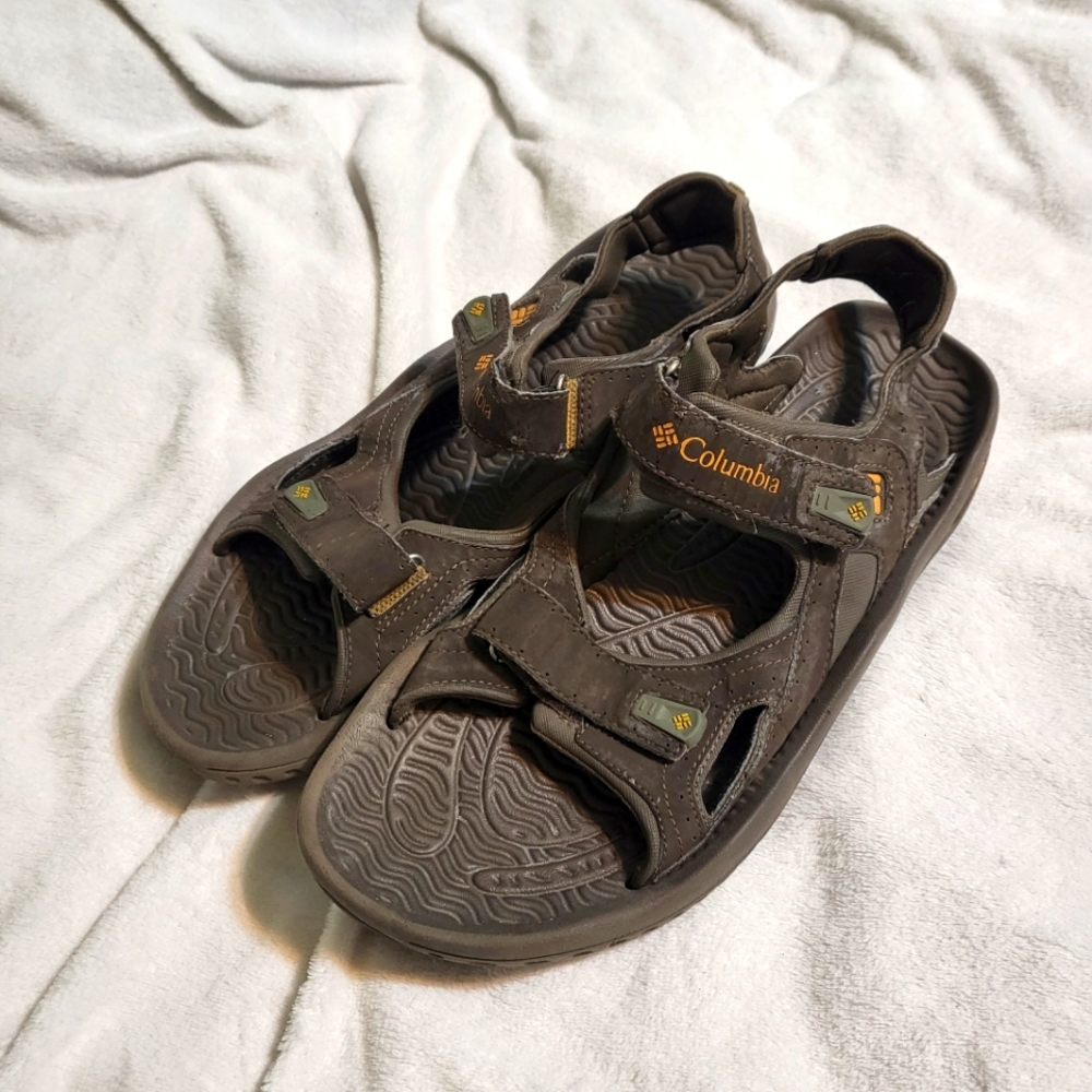 Columbia Outdoor sandals velcro brown men's size 12